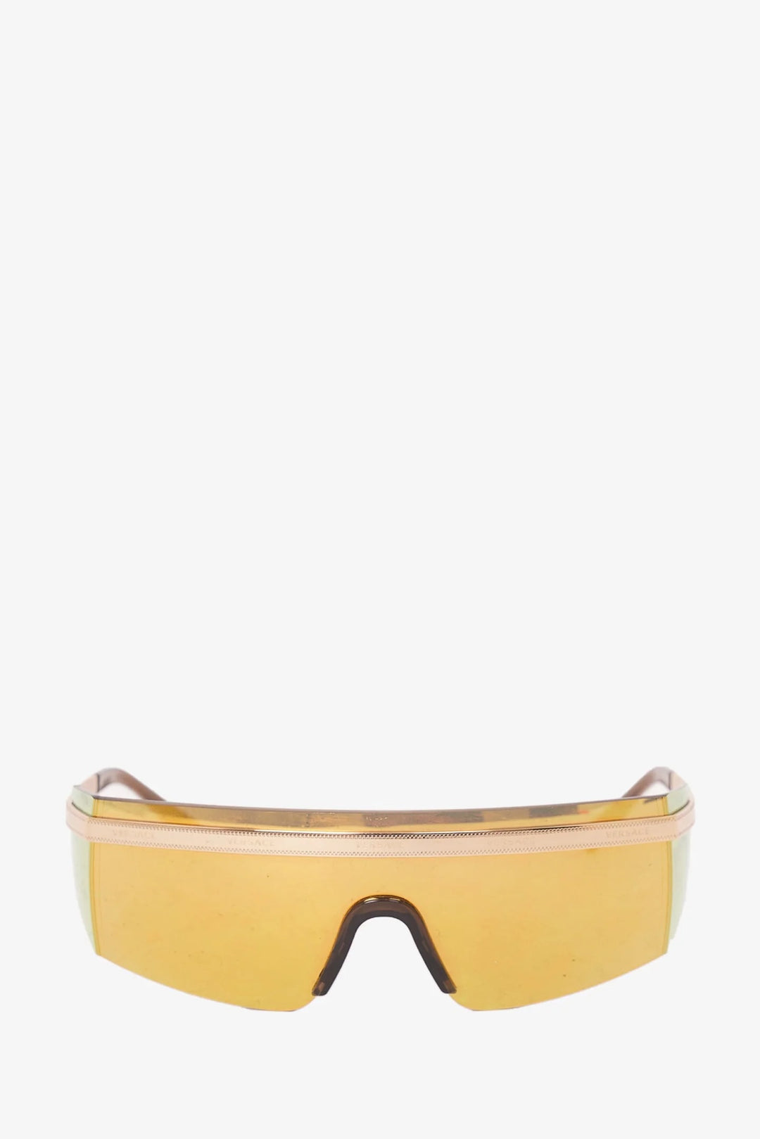 VERSACE VE2208 10027P SHIELD WRAP LOGO SUNGLASSES