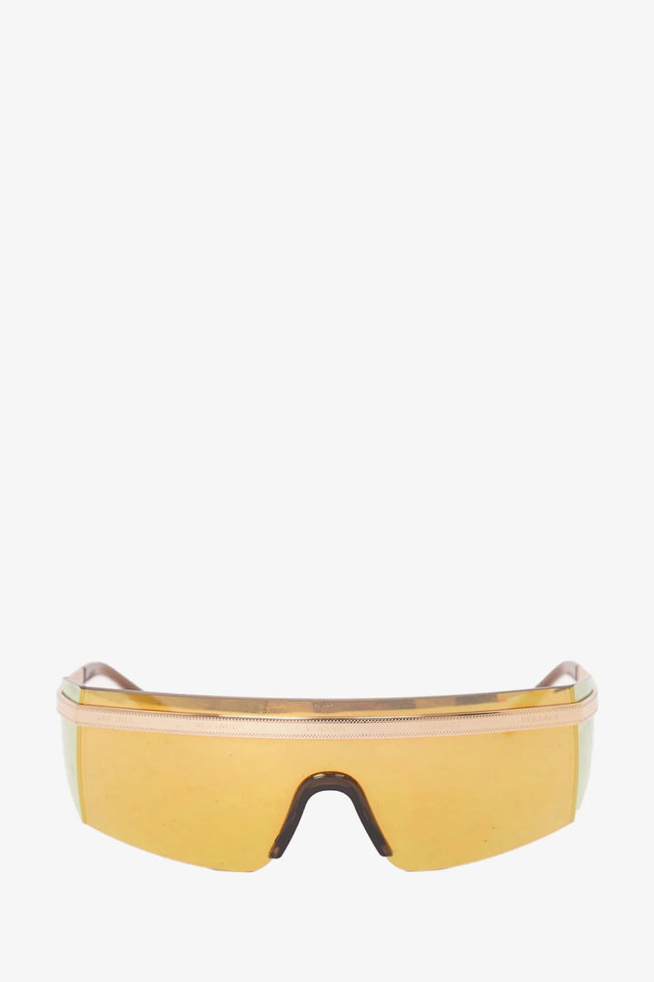 VERSACE VE2208 10027P SHIELD WRAP LOGO SUNGLASSES