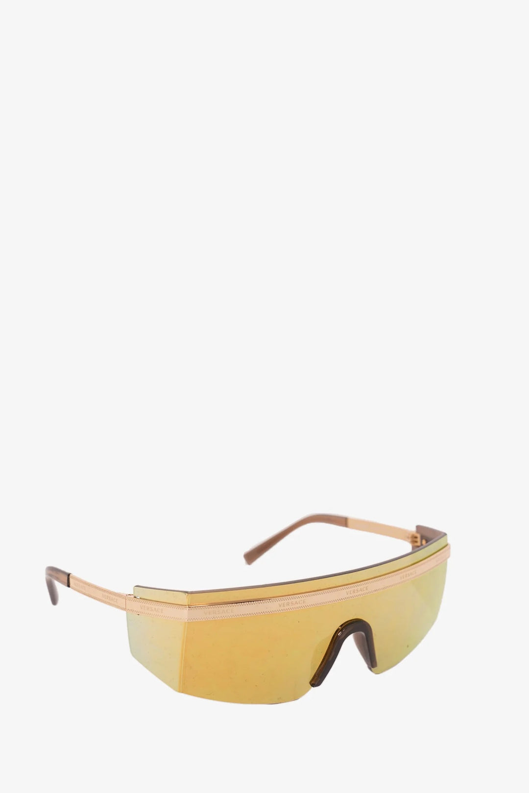 VERSACE VE2208 10027P SHIELD WRAP LOGO SUNGLASSES