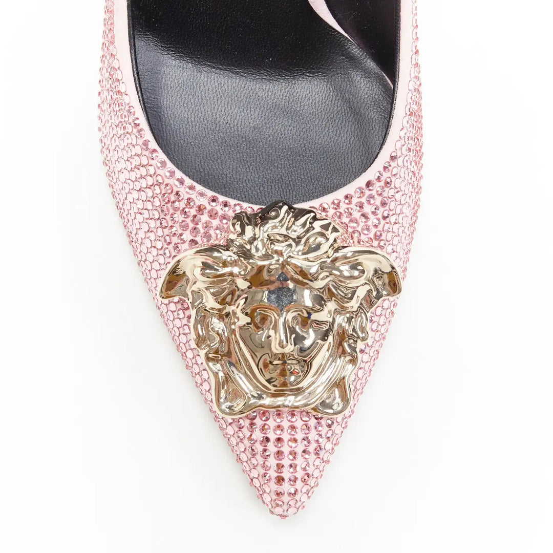 VERSACE STRASS PLAZZO SWAROVSKI CRYSTAL LA MEDUSA PUMPS