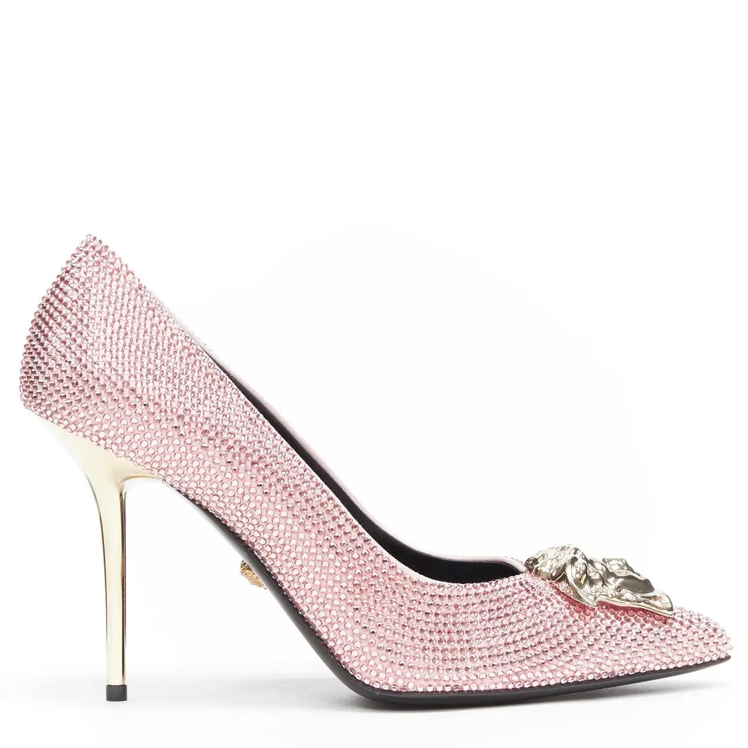 VERSACE STRASS PLAZZO SWAROVSKI CRYSTAL LA MEDUSA PUMPS
