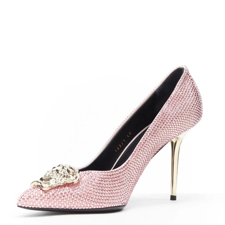 VERSACE STRASS PLAZZO SWAROVSKI CRYSTAL LA MEDUSA PUMPS