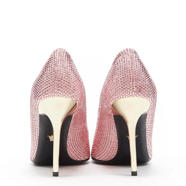 VERSACE STRASS PLAZZO SWAROVSKI CRYSTAL LA MEDUSA PUMPS