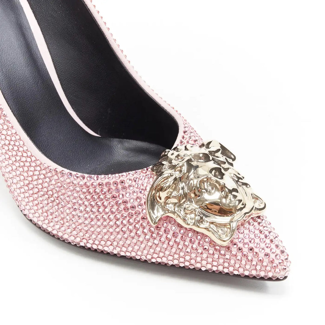 VERSACE STRASS PLAZZO SWAROVSKI CRYSTAL LA MEDUSA PUMPS