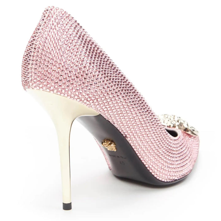 VERSACE STRASS PLAZZO SWAROVSKI CRYSTAL LA MEDUSA PUMPS