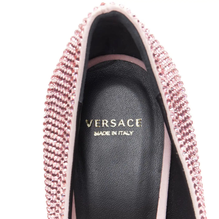 VERSACE STRASS PLAZZO SWAROVSKI CRYSTAL LA MEDUSA PUMPS
