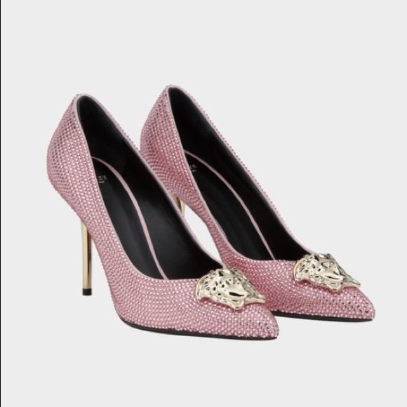 VERSACE STRASS PLAZZO SWAROVSKI CRYSTAL LA MEDUSA PUMPS