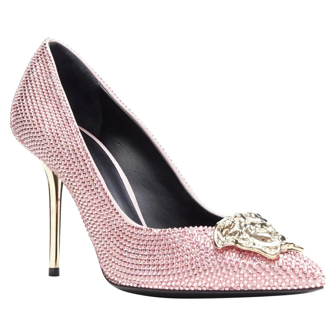 VERSACE STRASS PLAZZO SWAROVSKI CRYSTAL LA MEDUSA PUMPS