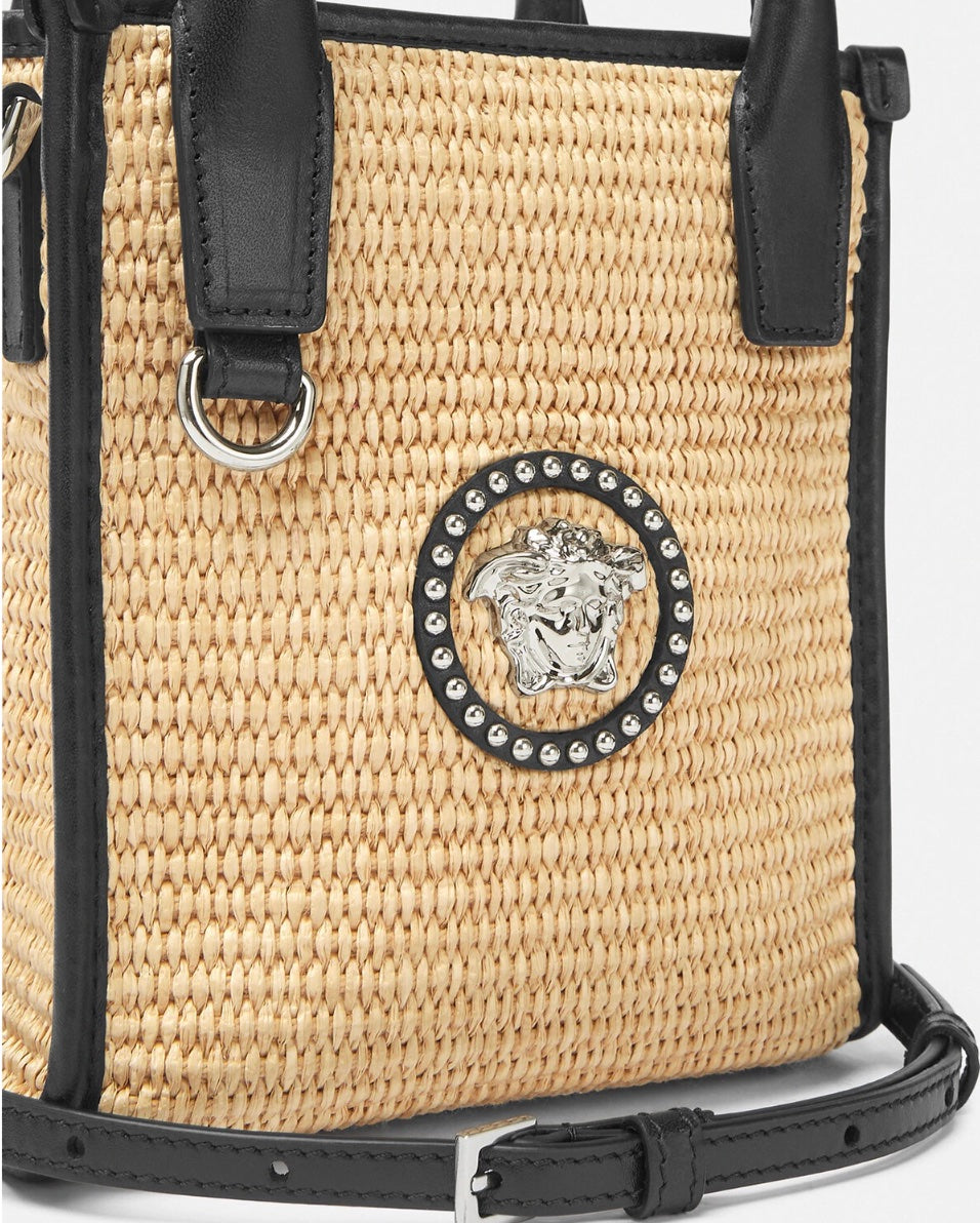VERSACE STUDDED LA MEDUSA MINI TOTE BAG