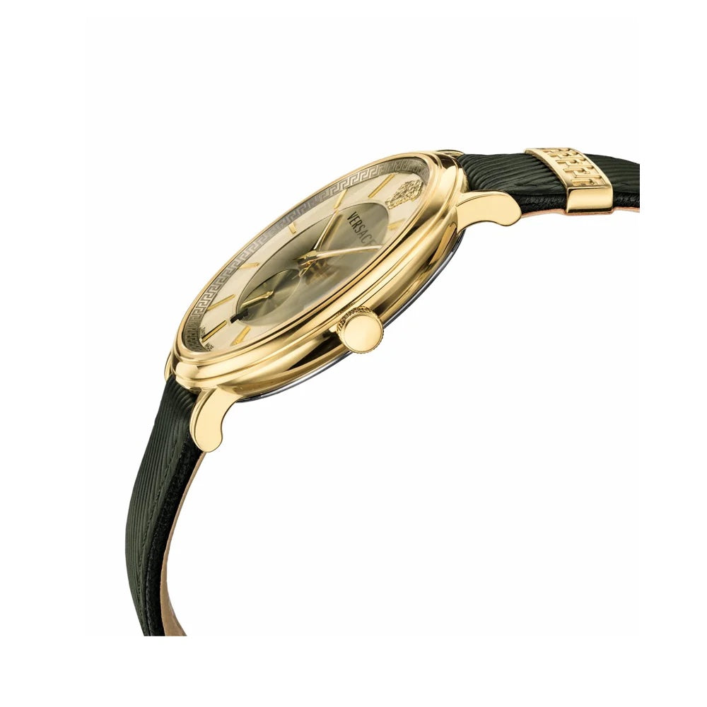 VERSACE THE MANIFESTO EDITION LEATHER STRAP WATCH