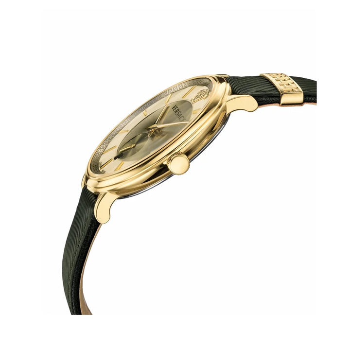 VERSACE THE MANIFESTO EDITION LEATHER STRAP WATCH