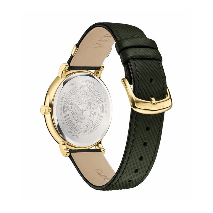 VERSACE THE MANIFESTO EDITION LEATHER STRAP WATCH