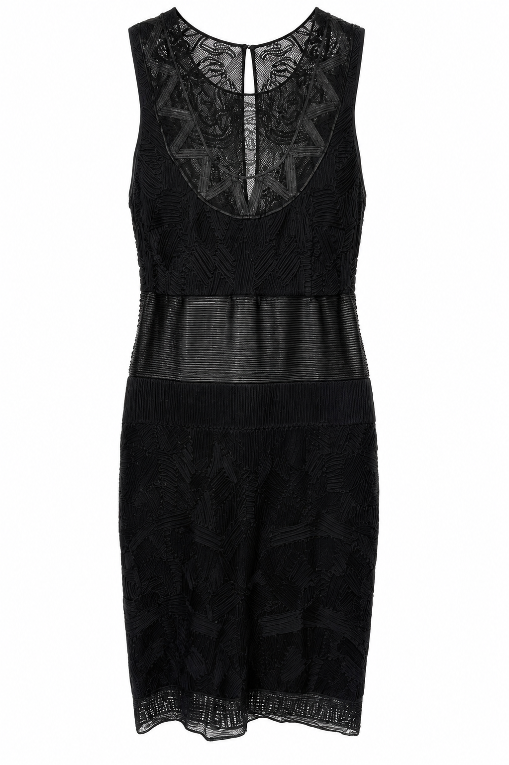 VERSACE BLACK LACE OVERLAY DRESS