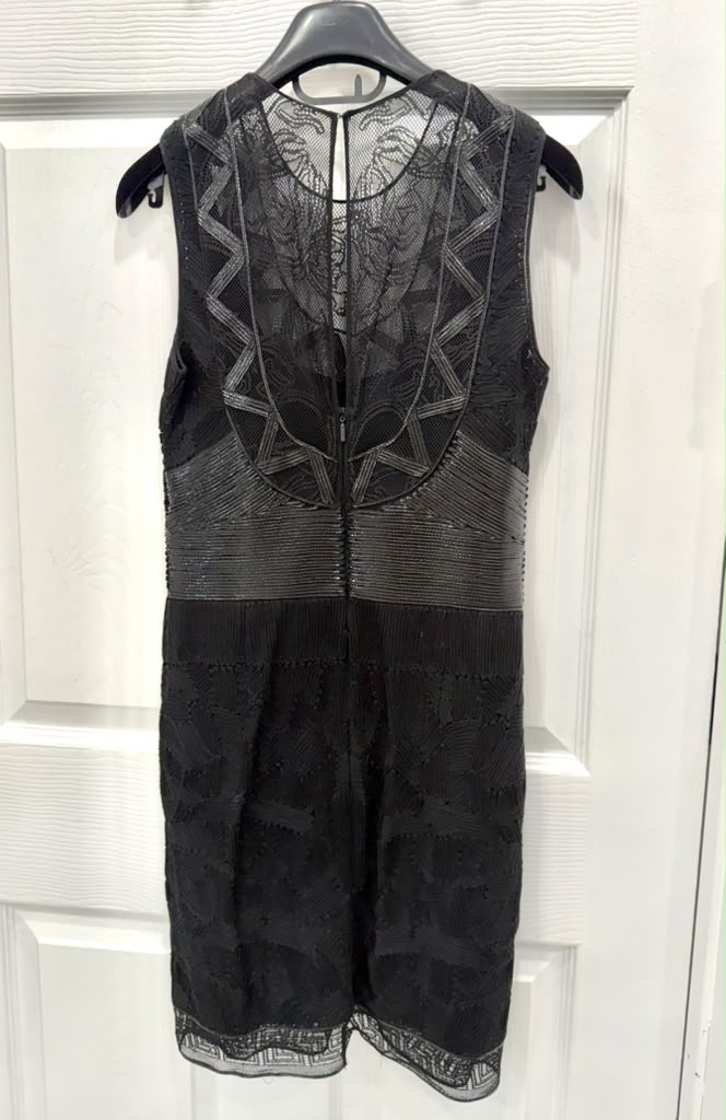 VERSACE BLACK LACE OVERLAY DRESS