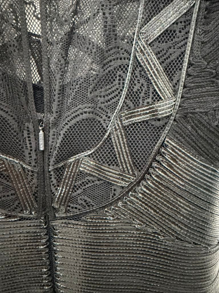 VERSACE BLACK LACE OVERLAY DRESS