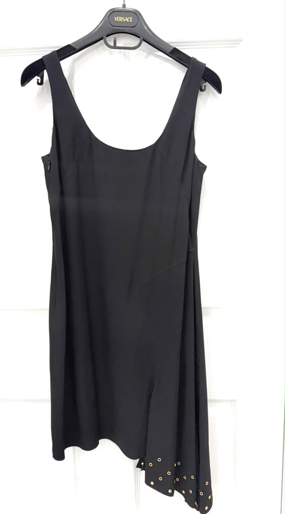 VERSACE BLACK SLEEVELESS DRESS