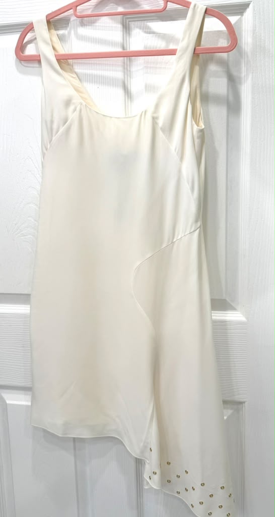 VERSACE CREAM SHORT TANK DRESS