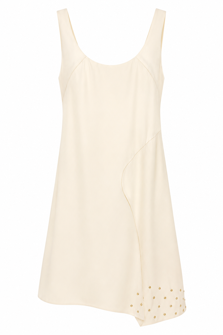 VERSACE CREAM SHORT TANK DRESS