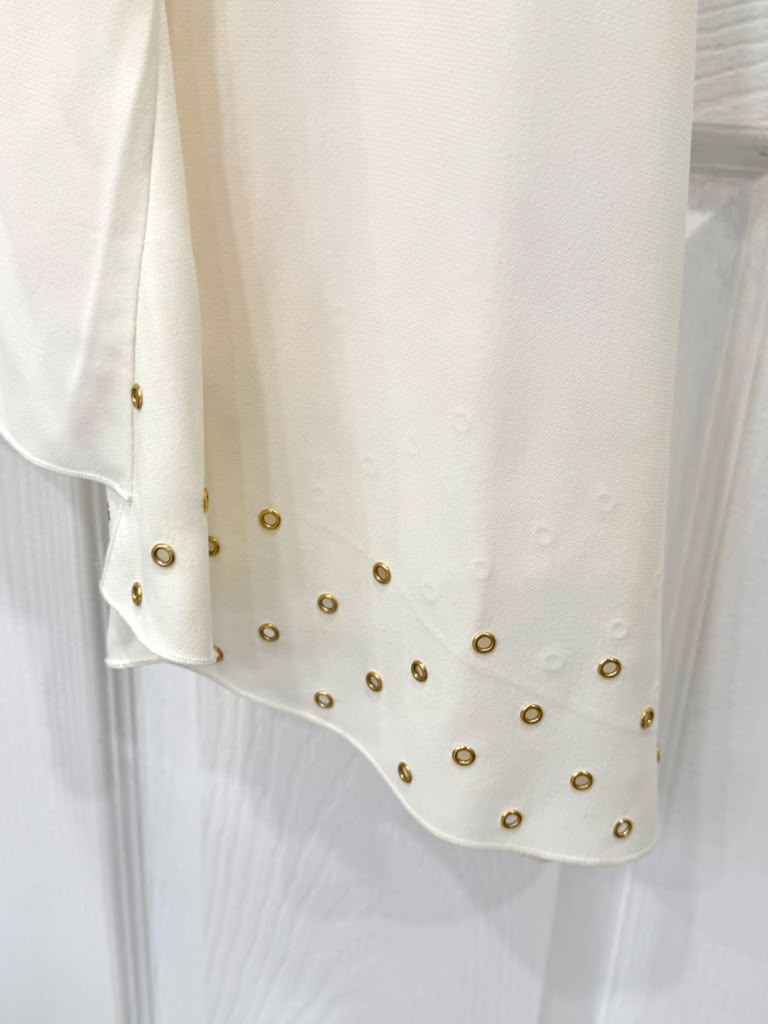 VERSACE CREAM SHORT TANK DRESS