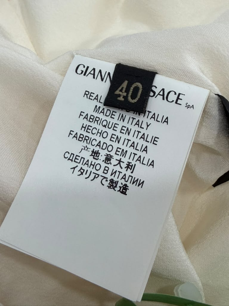 VERSACE CREAM SHORT TANK DRESS