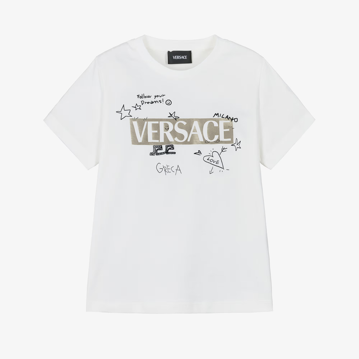 VERSACE KIDS FOILED LOGO T-SHIRT