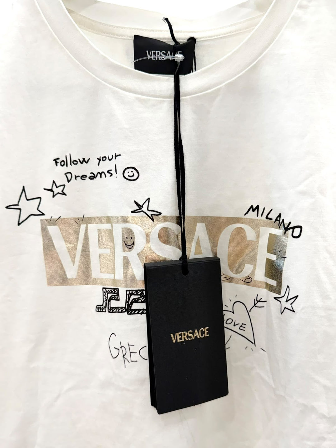 VERSACE KIDS FOILED LOGO T-SHIRT