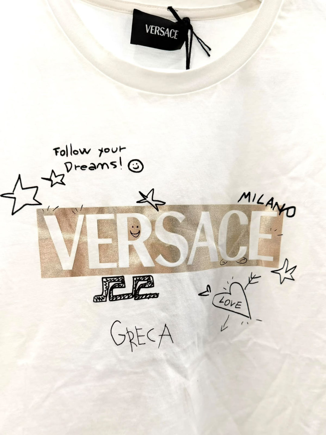 VERSACE KIDS FOILED LOGO T-SHIRT