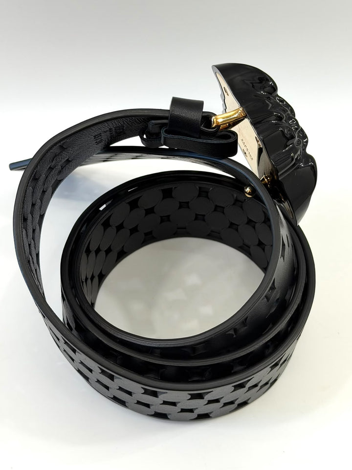 VERSACE LA MEDUSA BLACK INSIGNIA BELT