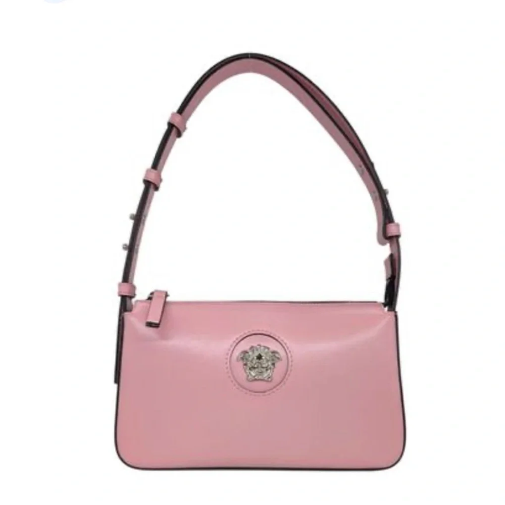 VERSACE LA MEDUSA CALF LEATHER SHOULDER BAG