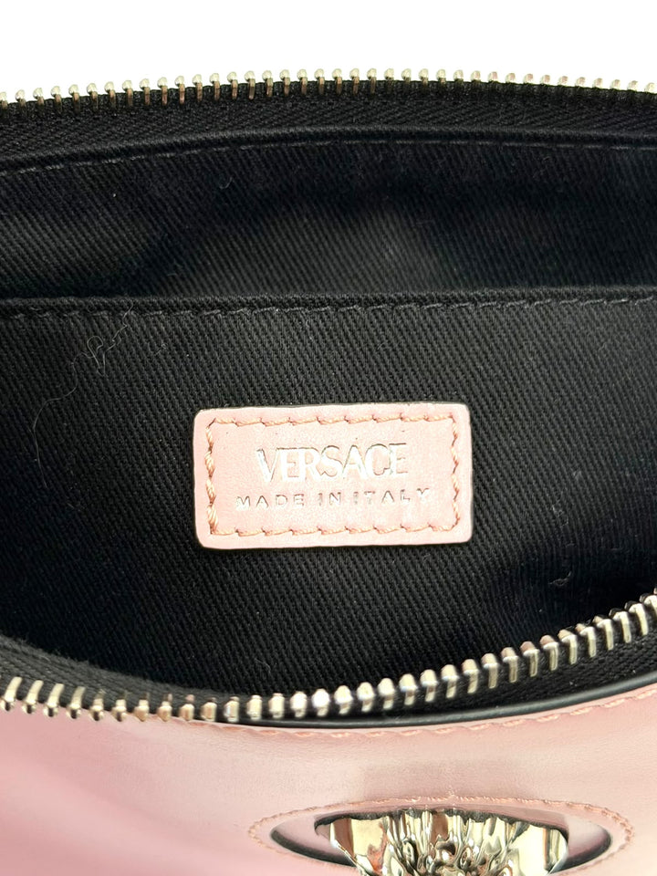 VERSACE LA MEDUSA CALF LEATHER SHOULDER BAG
