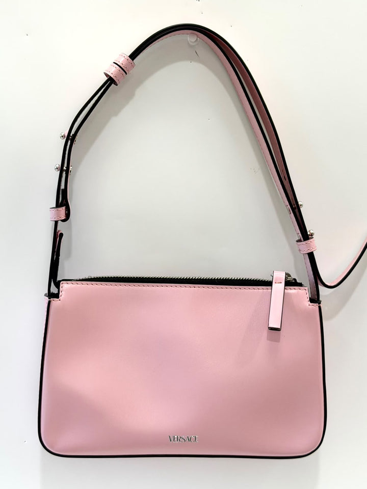 VERSACE LA MEDUSA CALF LEATHER SHOULDER BAG