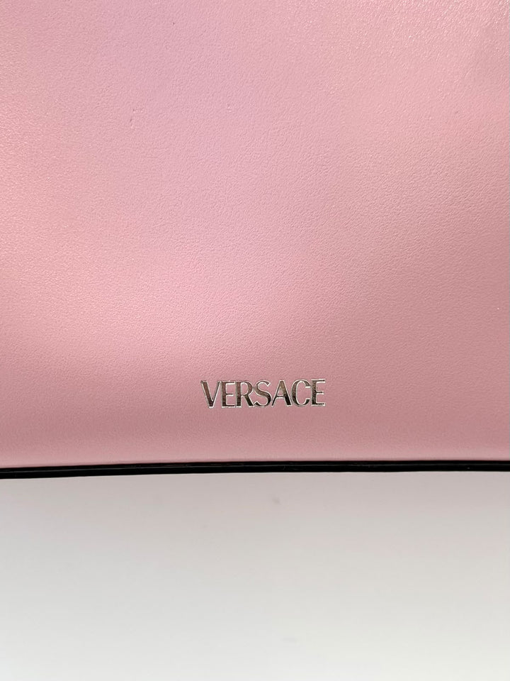 VERSACE LA MEDUSA CALF LEATHER SHOULDER BAG