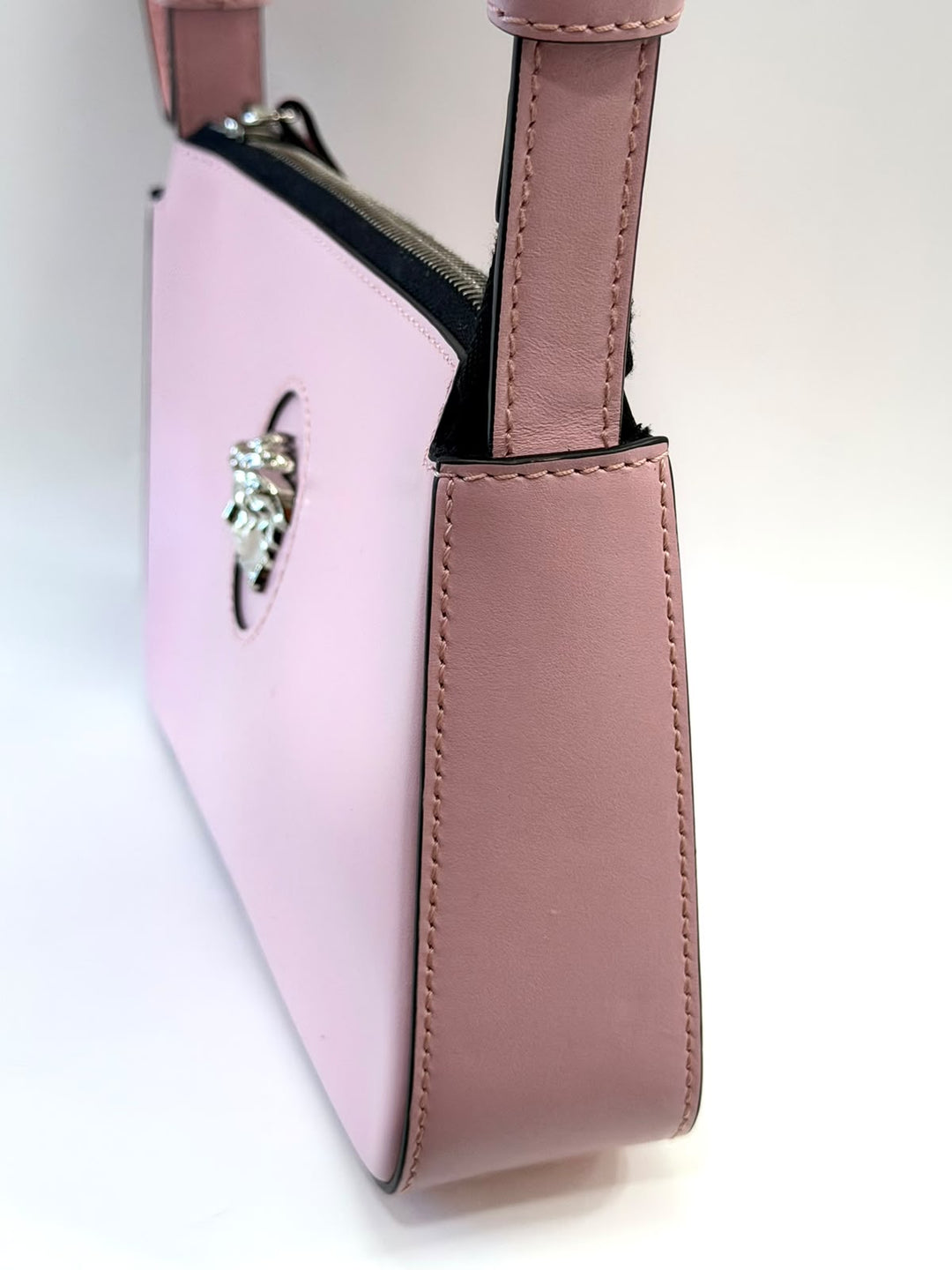 VERSACE LA MEDUSA CALF LEATHER SHOULDER BAG