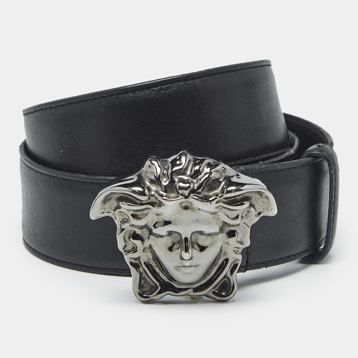 VERSACE LA MEDUSA LEATHER BELT