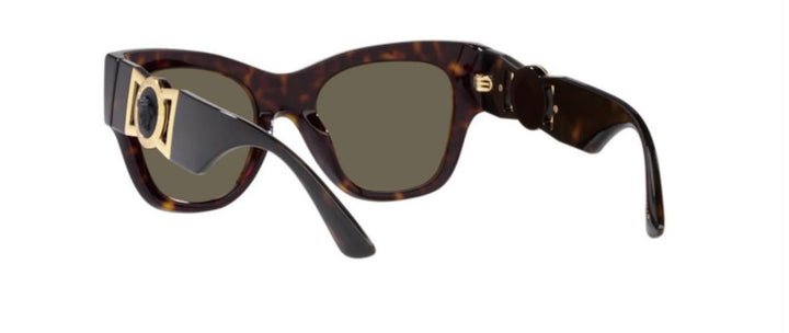 VERSACE VE4415-U CAT-EYE SUNGLASSES DARK HAVANA