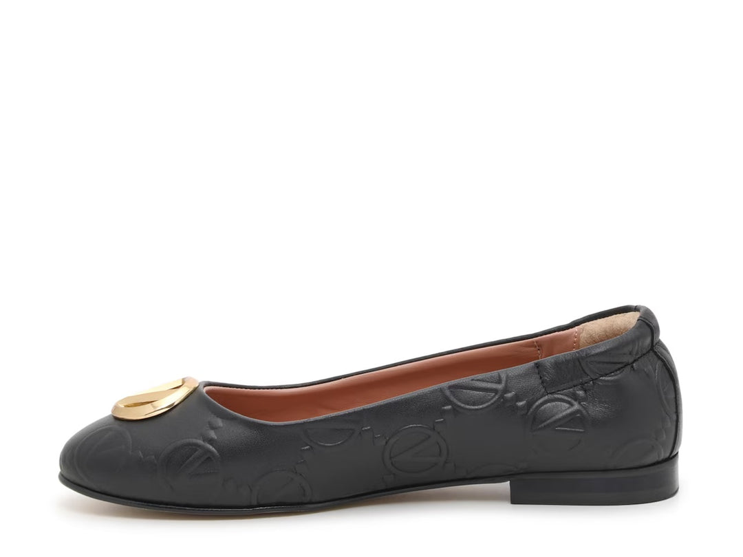 VALENTINO CALLIOPE LEATHER BALLET FLATS