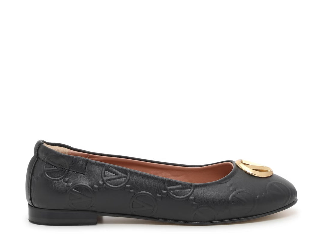 VALENTINO CALLIOPE LEATHER BALLET FLATS
