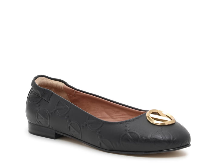 VALENTINO CALLIOPE LEATHER BALLET FLATS