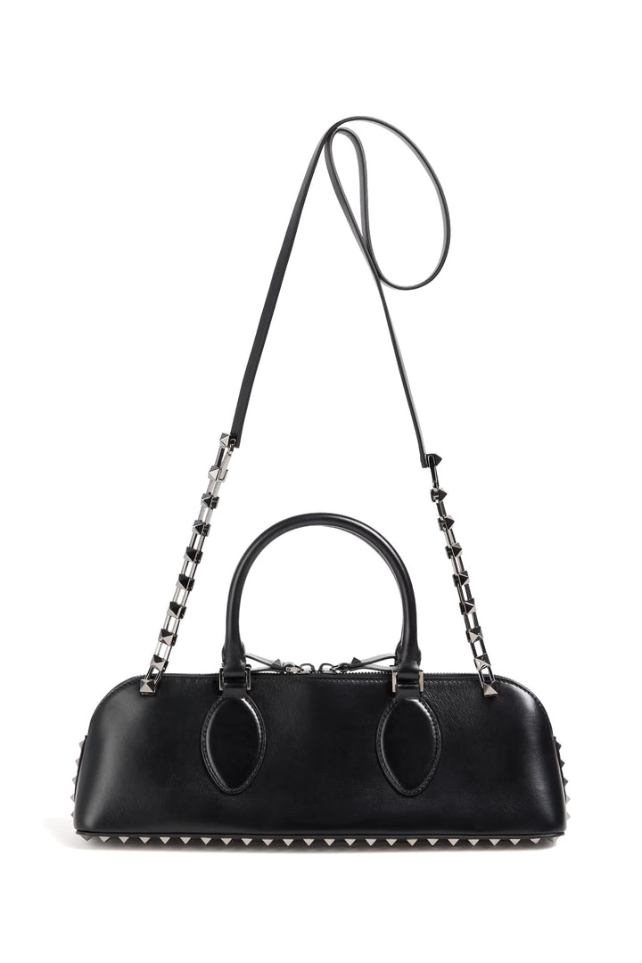 VALENTINO GARAVANI ROCKSTUD EAST WEST CALFSKIN LEATHER BAG
