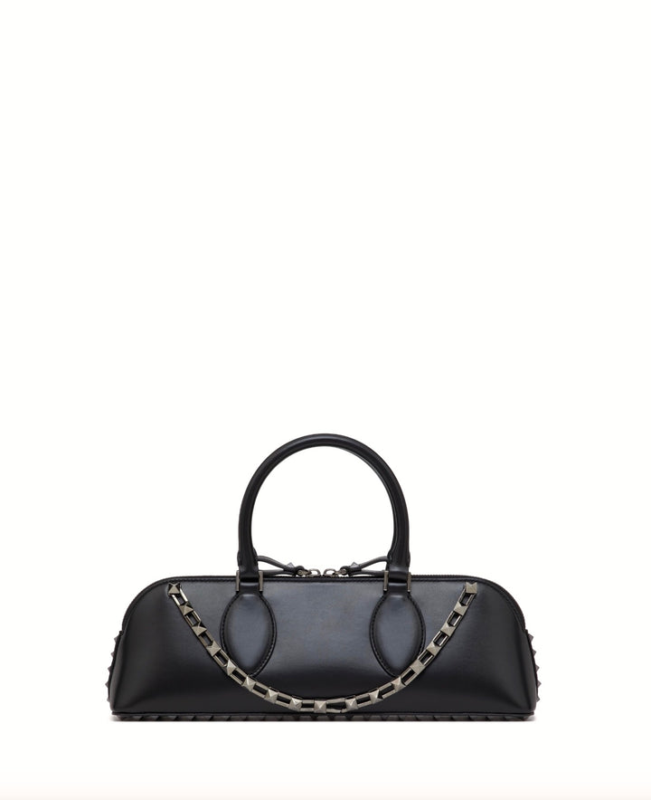 VALENTINO GARAVANI ROCKSTUD EAST WEST CALFSKIN LEATHER BAG