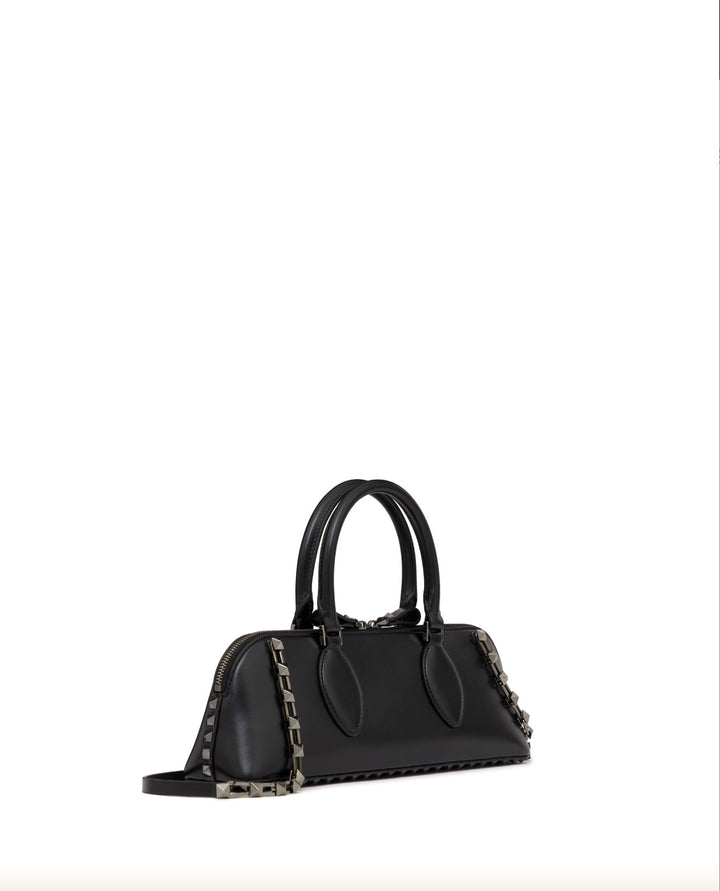 VALENTINO GARAVANI ROCKSTUD EAST WEST CALFSKIN LEATHER BAG
