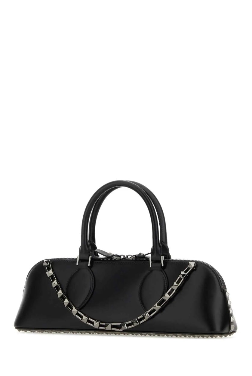 VALENTINO GARAVANI ROCKSTUD EAST WEST CALFSKIN LEATHER BAG