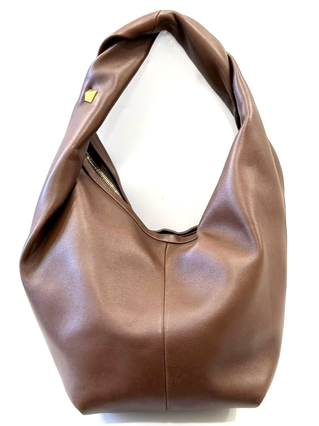 VALENTINO GARAVANI ROCKSTUD CALFSKIN LEATHER HOBO BAG