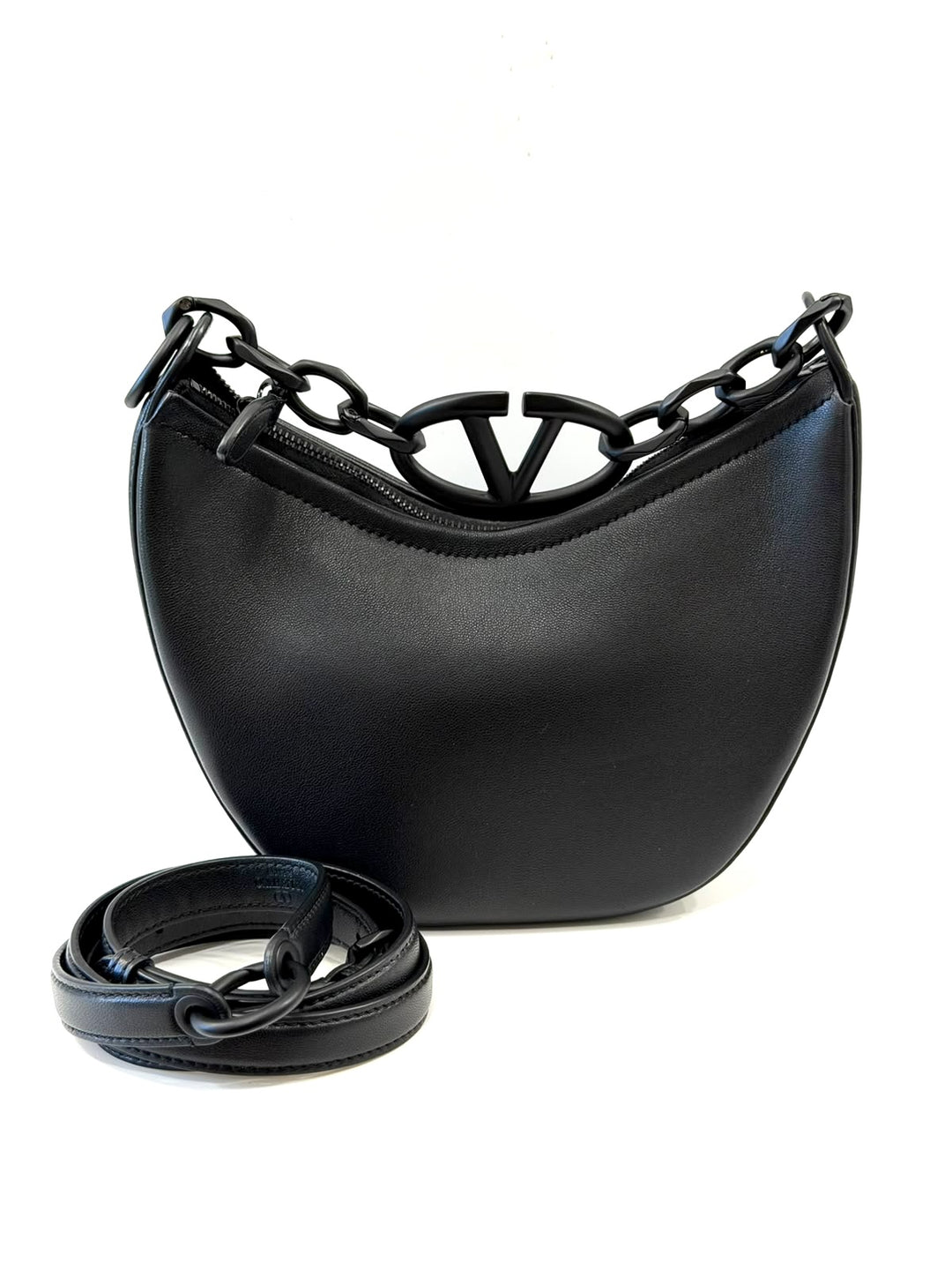 VALENTINO GARAVANI MINI VLOGO MOON NAPPA LEATHER BAG