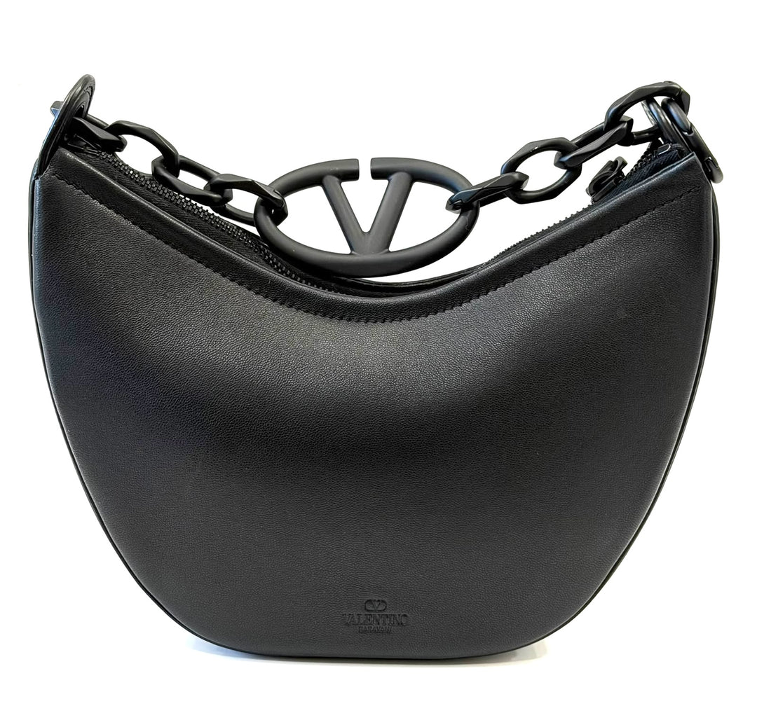 VALENTINO GARAVANI MINI VLOGO MOON NAPPA LEATHER BAG