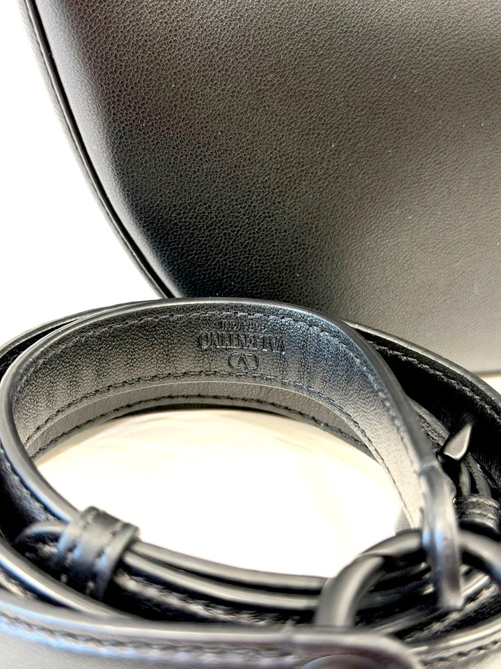 VALENTINO GARAVANI MINI VLOGO MOON NAPPA LEATHER BAG