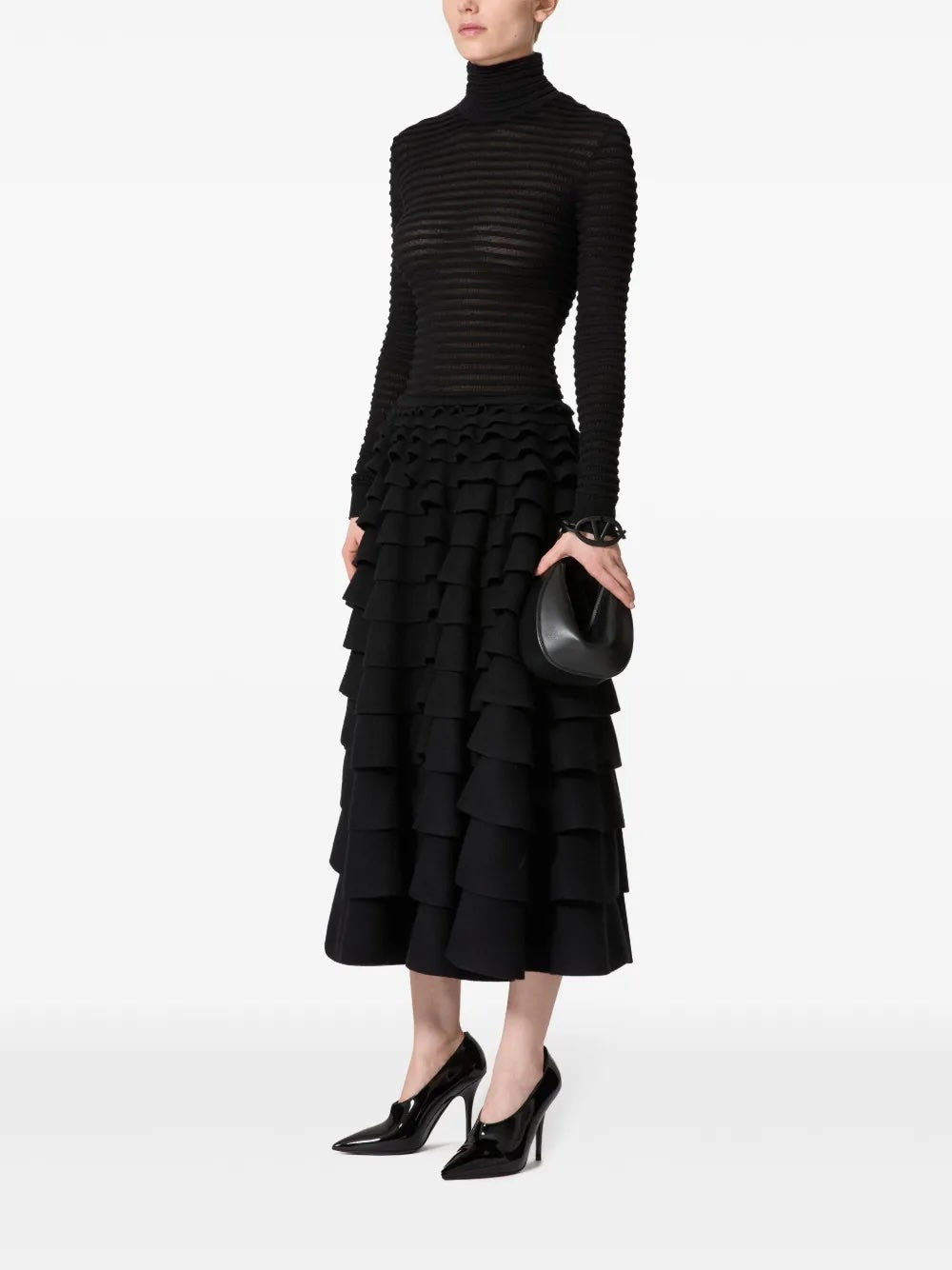 VALENTINO GARAVANI MINI VLOGO MOON NAPPA LEATHER BAG