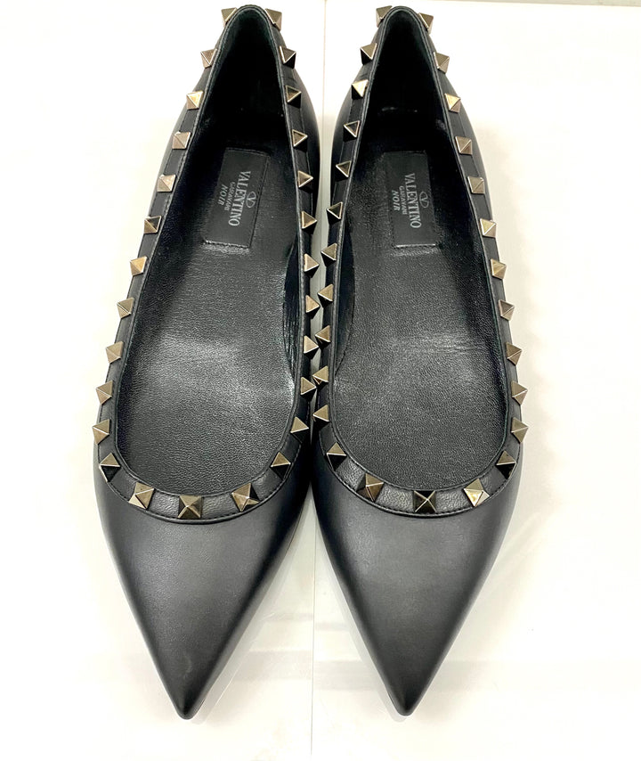 VALENTINO GARAVANI ROCKSTUD BALLERINA FLATS