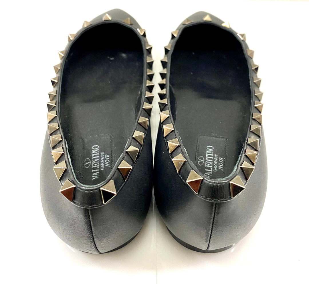 VALENTINO GARAVANI ROCKSTUD BALLERINA FLATS