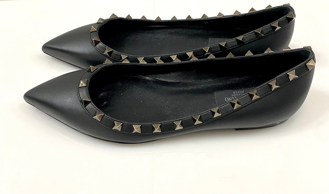 VALENTINO GARAVANI ROCKSTUD BALLERINA FLATS
